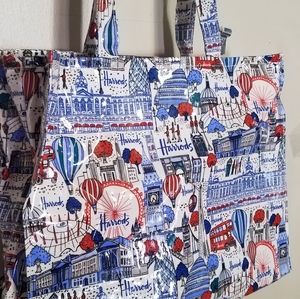 Harrods plastic zipper shopping bag